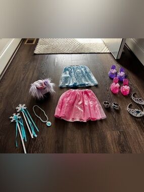 Girls' Sparkle Tulle Skirts - Pink and Light Blue